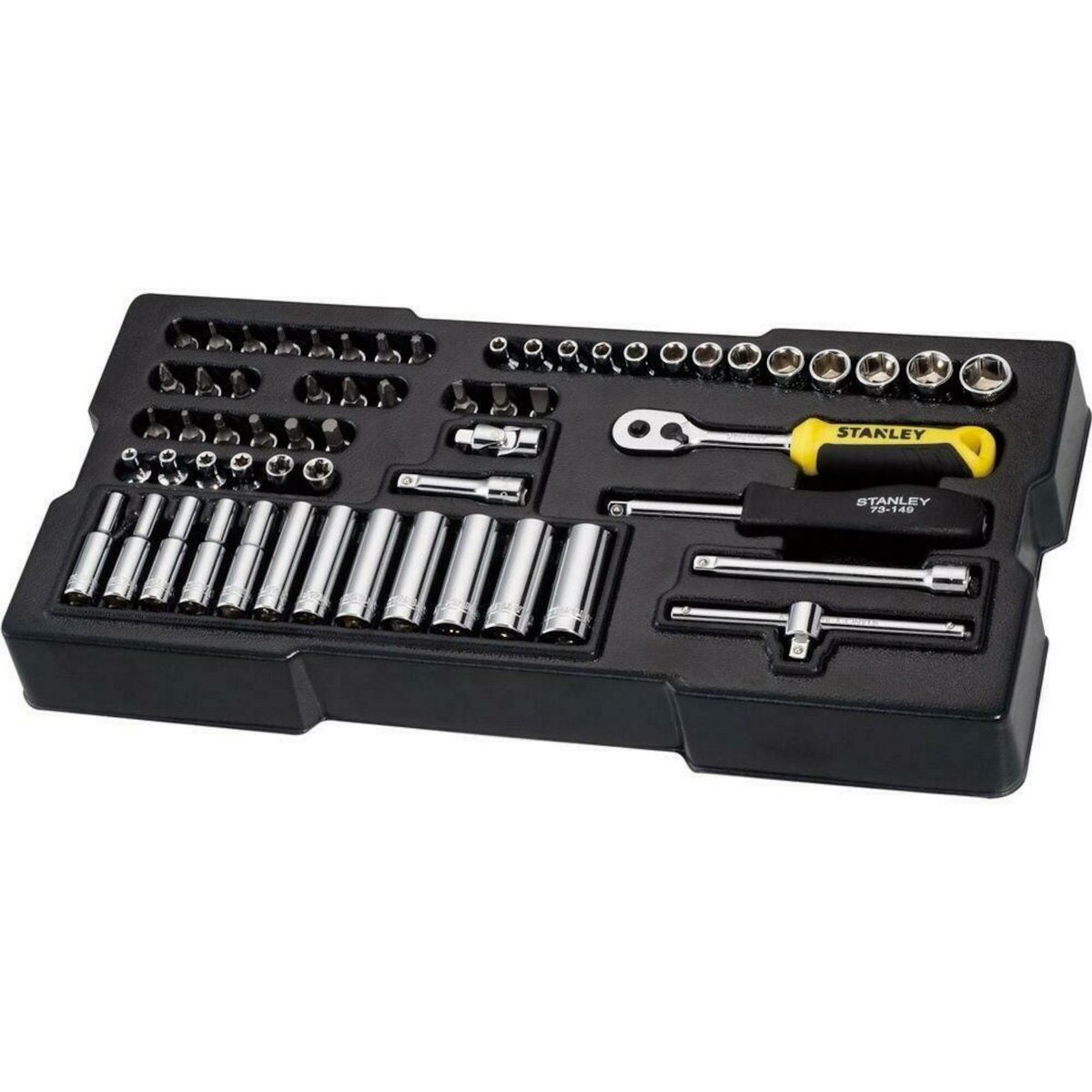 Stanley STMT1-74175 Συλλογή Καρυδάκια Μανέλες Μύτες 1/4" Σετ 60 Τεμ Σε Θήκη Trans-Module