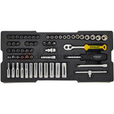 Stanley STMT1-74175 Συλλογή Καρυδάκια Μανέλες Μύτες 1/4" Σετ 60 Τεμ Σε Θήκη Trans-Module