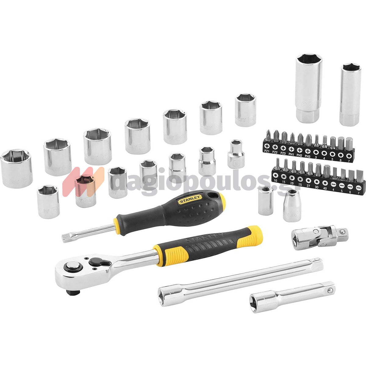 Stanley STMT82830-1 Συλλογή Καρυδάκια Μανέλες 1/2" Σετ 24 Τεμ & Βαλίτσα