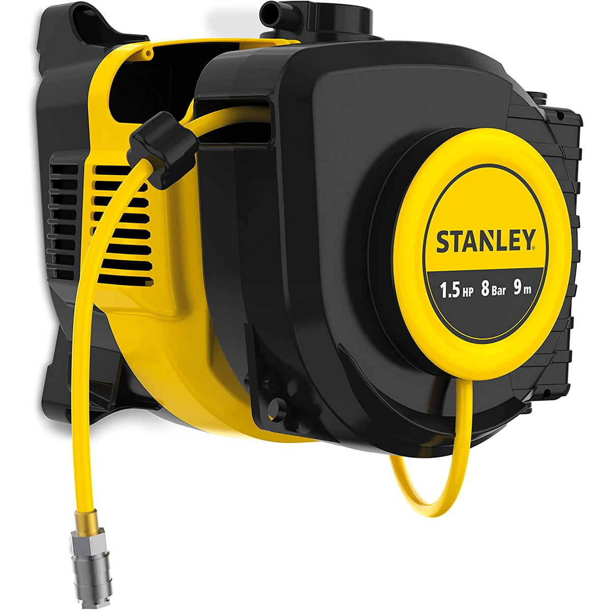 Stanley SXCMD15WE Αεροσυμπιεστής Κομπρεσέρ Αέρα Τοίχου Με Λάστιχο 1.5Hp 116PSI 8Bar