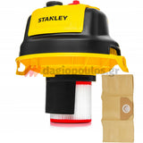 Stanley SXVC20XTE Επαγγελματική Ηλεκτρική Σκούπα Υγρών / Στερεών 1400W Με Δοχείο 20Ltr