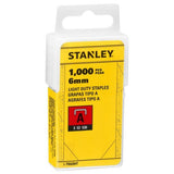 Stanley 1-TRA204T Συρραπτικά Δίχαλα (Συνδετήρες) Π Καρφωτικών Πιστολιών Χειρός 1000Τεμ 6mm