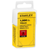 Stanley 1-TRA209T Συρραπτικά Δίχαλα (Συνδετήρες) Π Καρφωτικών Πιστολιών Χειρός 1000Τεμ 14mm