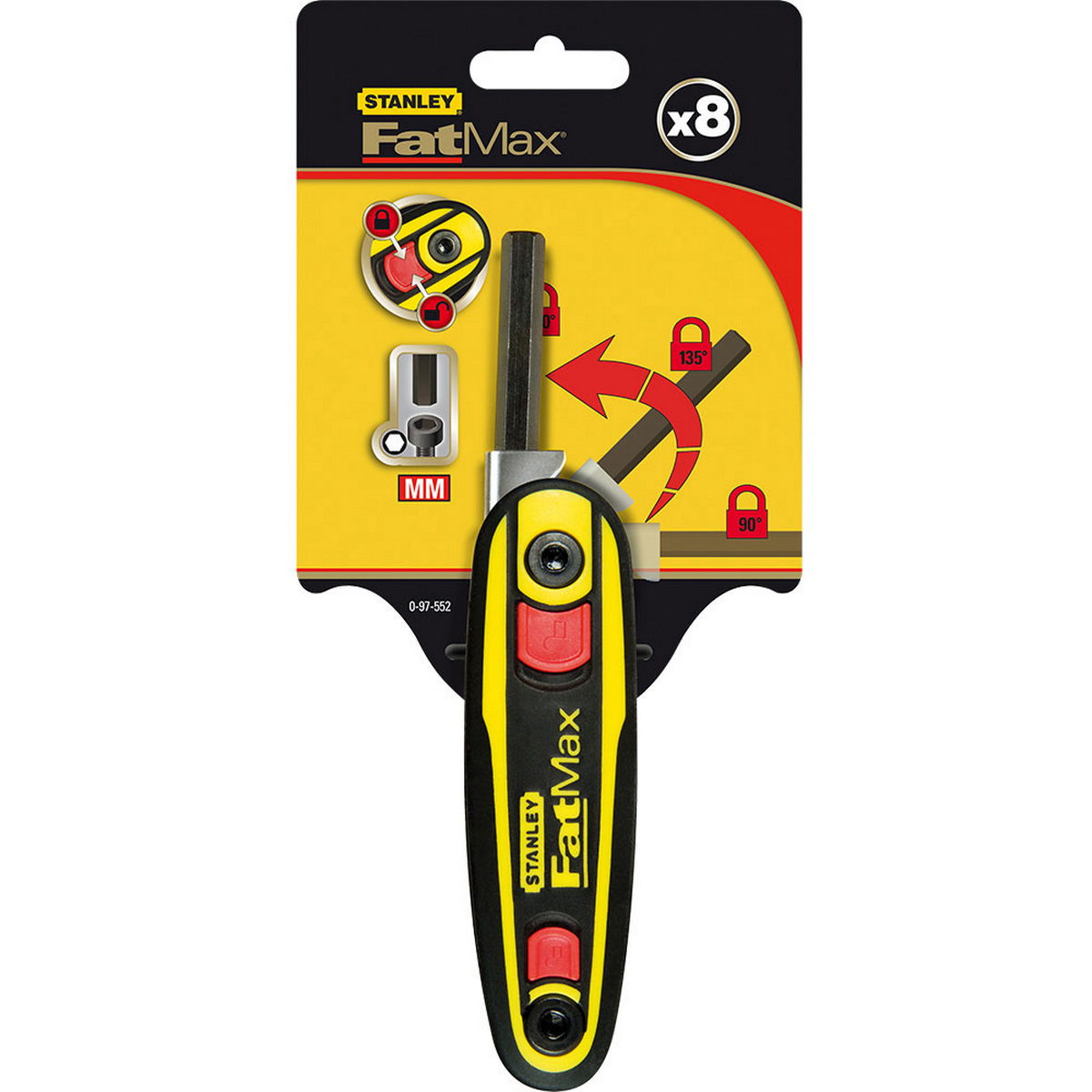 Stanley 0-97-552 Συλλογή Κλειδιά Allen 1.5mm - 8mm Σετ 8 Τεμ