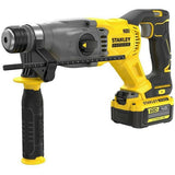 Stanley SFMCH900M22-QW Fatmax V20 SDS Plus Brushless Σκαπτικό Πνευματικό Πιστολέτο 18V Li-Ion Με 2 Μπατ.4.0Ah - Φορτιστή - Βαλίτσα