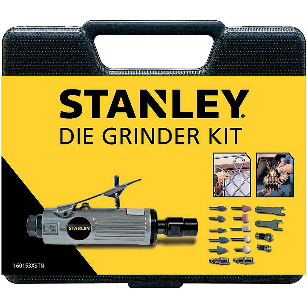 Stanley 160153XSTN Λειαντήρας Αέρος (Αεροτροχός) Σετ Με Εξαρτήματα Σε Βαλιτσάκι
