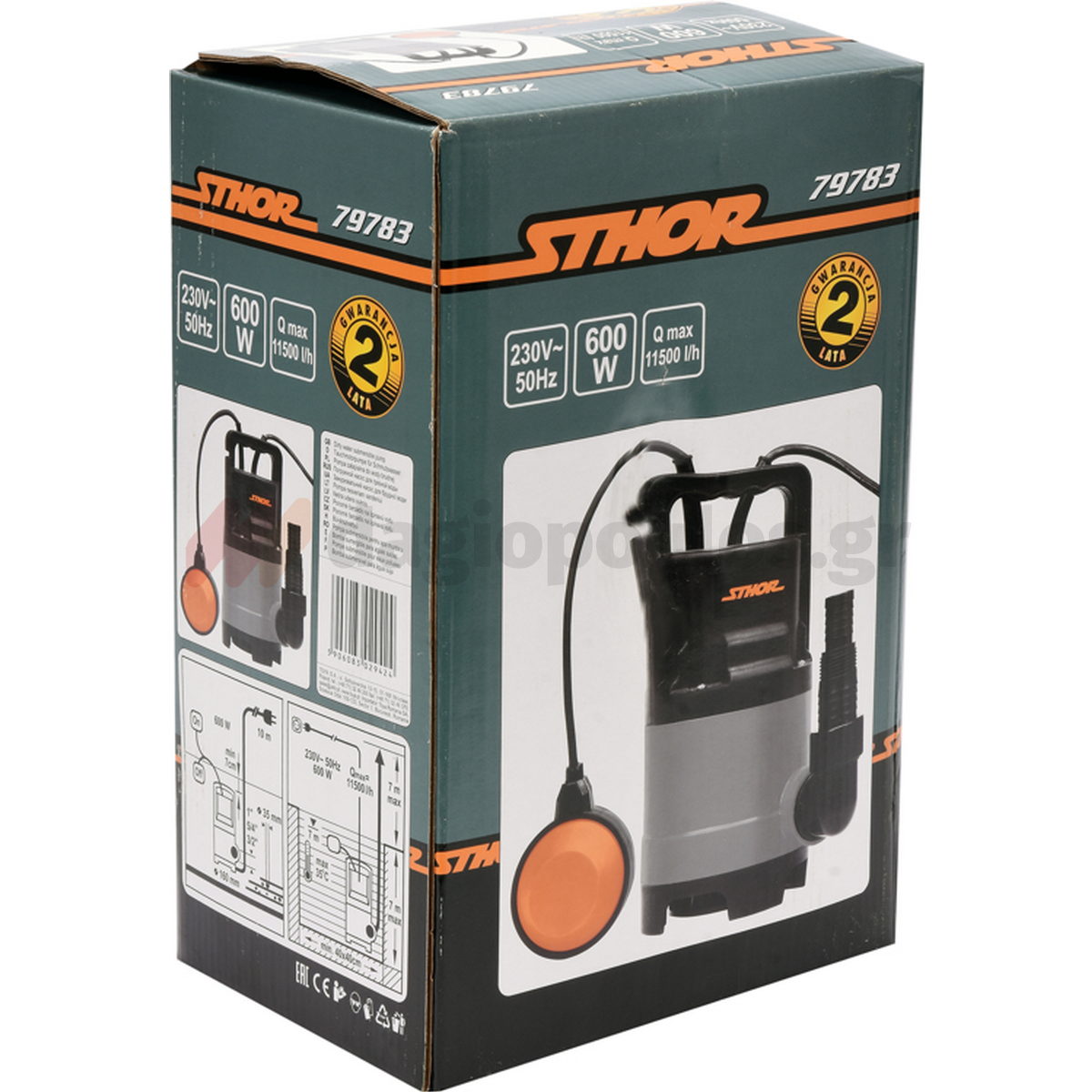Sthor 79783 Αντλία Βυθιζόμενη (Υποβρύχια) Ακάθαρτων Υδάτων 600W