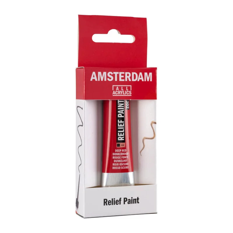Royal Talens Amsterdam Relief Περίγραμμα Βιτρώ 20ml 302 Deep Red (Σκούρο Κόκκινο)