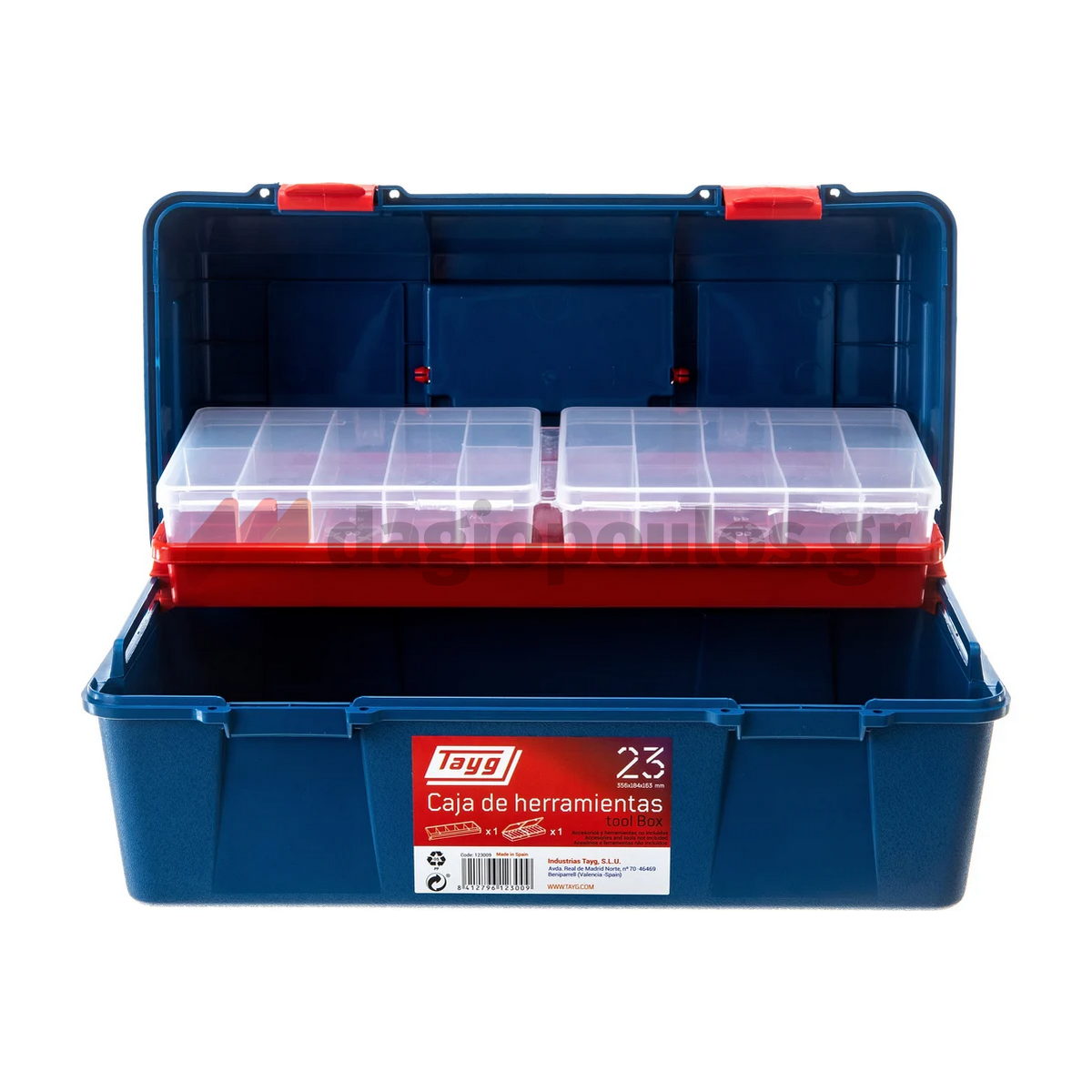 Tayg 123009 N.23 Εργαλειοθήκη Με Εταζιέρα & Ταμπακιέρα 23" 7Lt