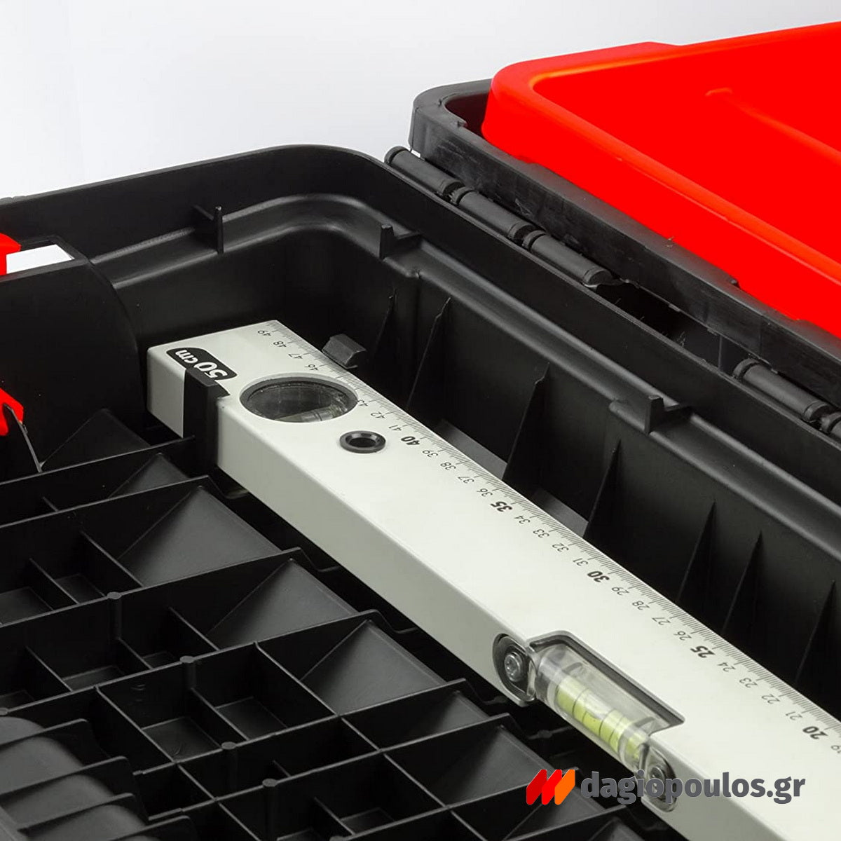 Tayg 168000 N.600Ε Εργαλειοθήκη Κλειστή Με Εταζιέρα & Ταμπακιέρα - Λαβή Αλουμινίου 23.6" 37Lt