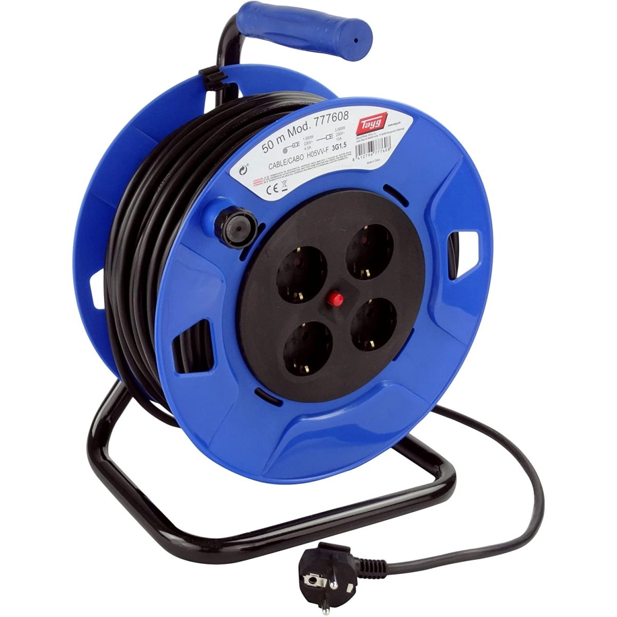 Tayg 777608 IP20 Μπαλαντέζα Ρεύματος Σε Καρούλι Με Καλώδιο HO5VV-F 3x2,5 x 50mtr