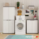 Keter Jolly Tall Ντουλάπα Ψηλή Με 3 Ράφια Γκρι Ανοικτό