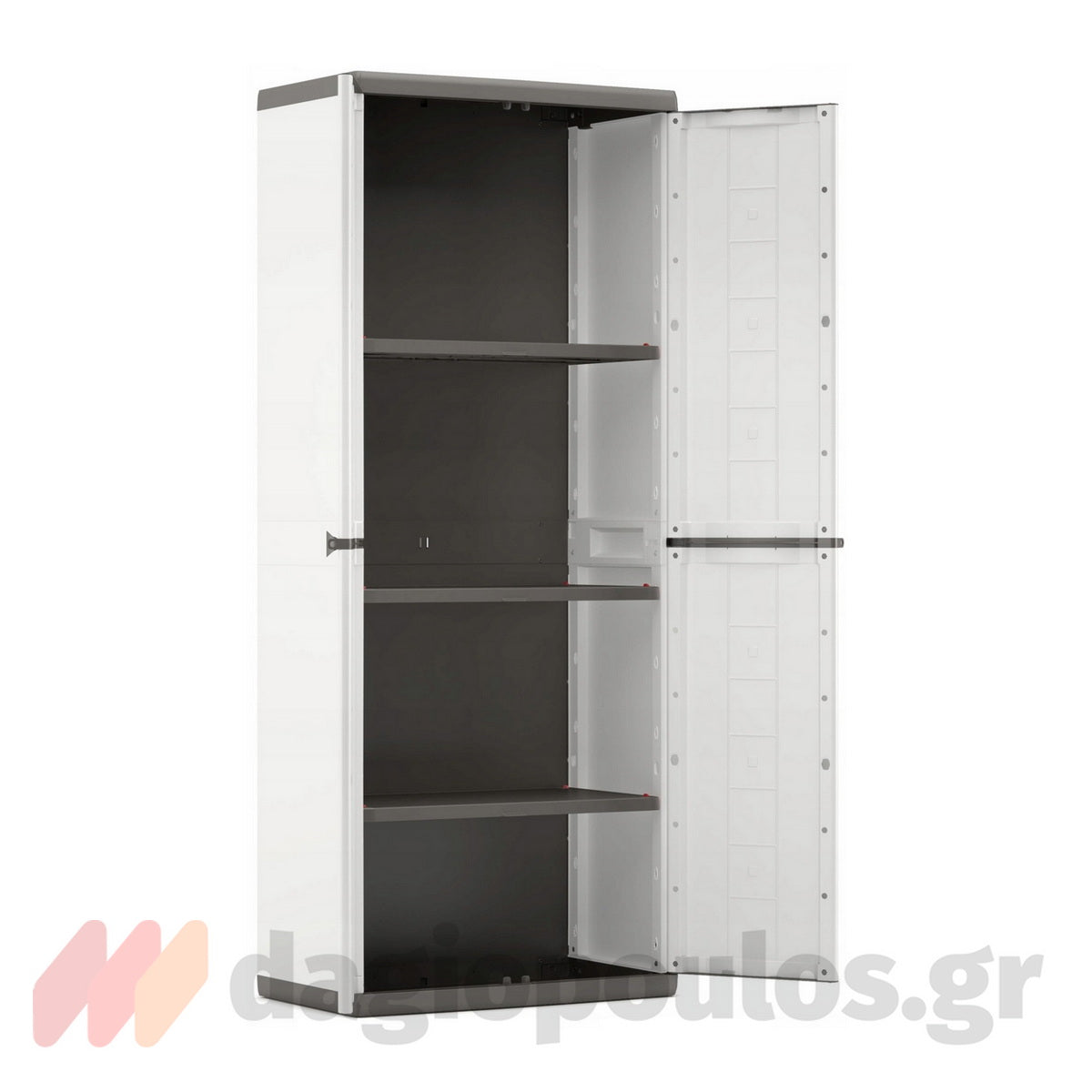 Keter Jolly Tall Ντουλάπα Ψηλή Με 3 Ράφια Γκρι Ανοικτό