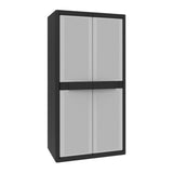 Terry Qblack 2900 Jumbo Ντουλάπα Πλαστική Δίφυλλη Με 3 Ράφια Ιταλίας Μεγάλου Πλάτους Ιταλίας