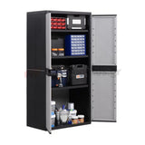 Terry Qblack 2900 Jumbo Ντουλάπα Πλαστική Δίφυλλη Με 3 Ράφια Ιταλίας Μεγάλου Πλάτους Ιταλίας