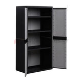 Terry Qblack 2900 Jumbo Ντουλάπα Πλαστική Δίφυλλη Με 3 Ράφια Ιταλίας Μεγάλου Πλάτους Ιταλίας