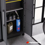 Terry Transforming Pro 4 Ντουλάπα Δίφυλλη Ψηλή Με 3 Μεταλλικά Ράφια Ιταλίας