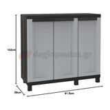 Terry Twist Black 102B Ντουλάπα Πλαστική Τρίφυλλη Χαμηλή Ιταλίας
