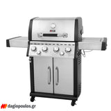Thermogatz GS GRILL SUPERIOR ΙΝΟΧ BBQ Ψησταριά Υγραερίου 4+1+1 Εστιών 21kWkW