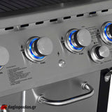 Thermogatz GS GRILL SUPERIOR ΙΝΟΧ BBQ Ψησταριά Υγραερίου 4+1+1 Εστιών 21kWkW