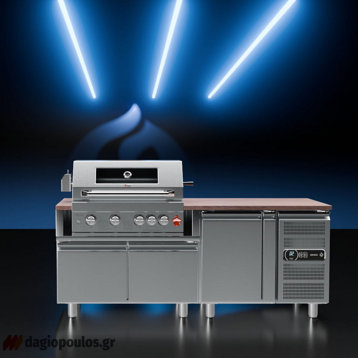 Thermogatz SEMI-PROF TGH-BI-B4-G BBQ Ψησταριά Υγραερίου 4+1 Εστιών 19.3kW