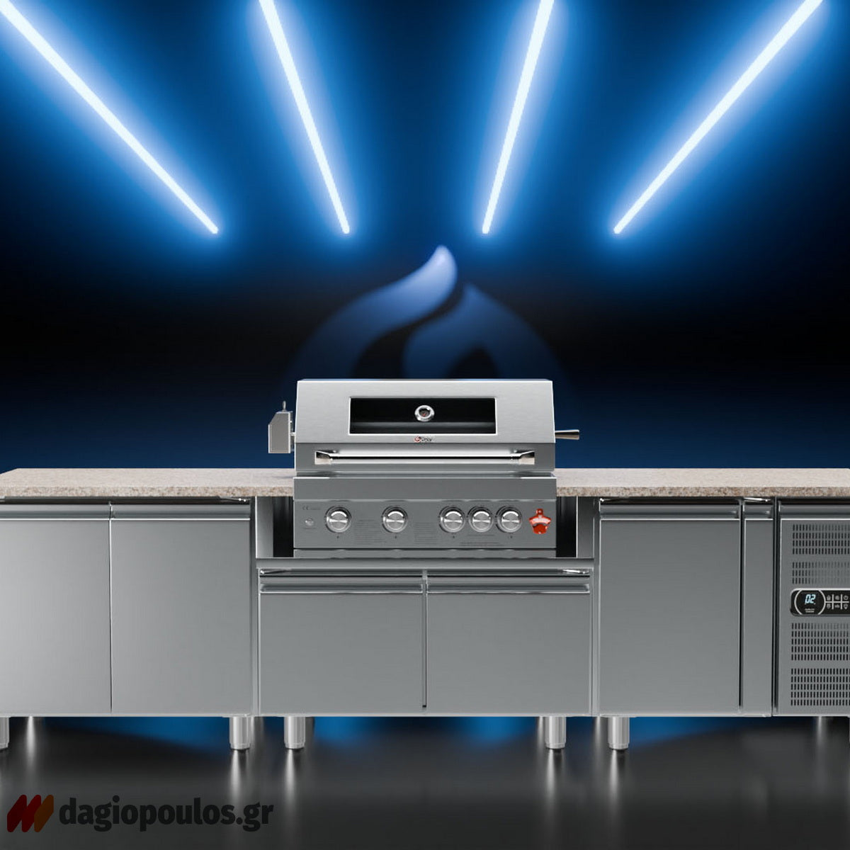Thermogatz SEMI-PROF TGH-BI-B4-G BBQ Ψησταριά Υγραερίου 4+1 Εστιών 19.3kW