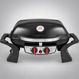 Thermogatz GS GRILL 2 MINI — BBQ ΥΓΡΑΕΡΙΟΥ GS GRILL 2 MINI - 5kW + ΔΩΡΟ ΤΑ ΠΛΑΪΝΑ ΡΑΦΙΑ, σε γκρι φόντο με φυσική σκιά