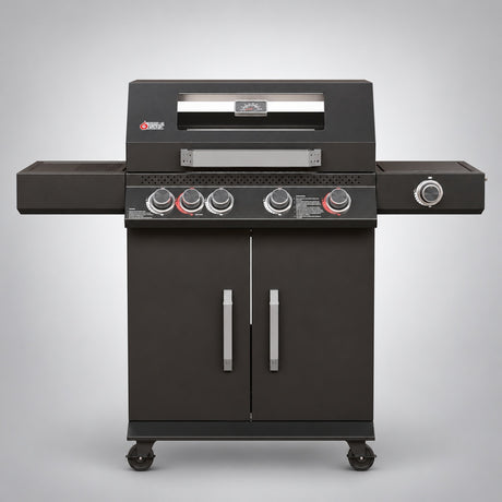 Thermogatz GS GRILL ABYSS VIEW 4 1 1 — BBQ ΥΓΡΑΕΡΙΟΥ GS GRILL ABYSS VIEW 4+1+1 19kW, σε γκρι φόντο με φυσική σκιά