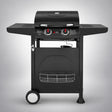 Thermogatz GS GRILL LITE 2 — BBQ ΥΓΡΑΕΡΙΟΥ GS GRILL LITE 2 - 6kW, σε γκρι φόντο με φυσική σκιά