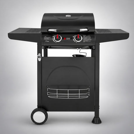 Thermogatz GS GRILL LITE 2 — BBQ ΥΓΡΑΕΡΙΟΥ GS GRILL LITE 2 - 6kW, σε γκρι φόντο με φυσική σκιά