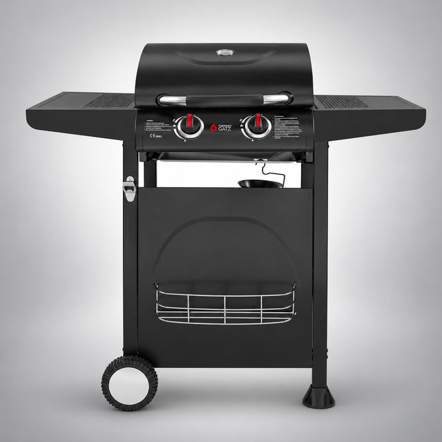 Thermogatz GS GRILL LITE 2 — BBQ ΥΓΡΑΕΡΙΟΥ GS GRILL LITE 2 - 6kW, σε γκρι φόντο με φυσική σκιά