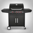 Thermogatz GS GRILL LUX 3 1 CAST IRON — BBQ ΥΓΡΑΕΡΙΟΥ GS GRILL LUX 3+1 CAST IRON - 11,5kW, σε γκρι φόντο με φυσική σκιά