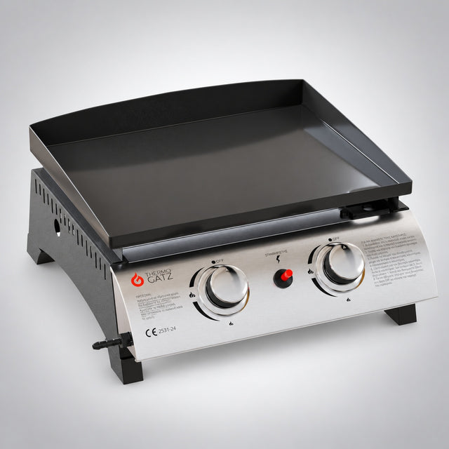 Thermogatz PLANCHA TGPL-EN 52 — GRILL ΥΓΡΑΕΡΙΟΥ PLANCHA TGPL-EN 52, σε γκρι φόντο με φυσική σκιά