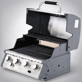 Thermogatz SEMI-PROF TGH-BI-M61 — BBQ ΥΓΡΑΕΡΙΟΥ SEMI-PROF TGH-BI-M61 4+1 17,5kW, σε γκρι φόντο με φυσική σκιά