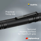 Varta Aluminium Light F10 Pro Φακός Χειρός Led 175 Lumens