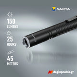 Varta Aluminium Light F10 Pro Φακός Χειρός Led 175 Lumens