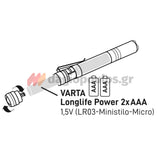 Varta Aluminium Light F10 Pro Φακός Χειρός Led 175 Lumens