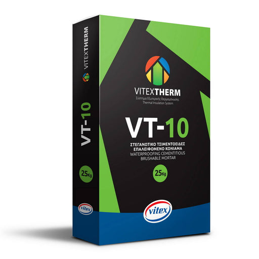Vitextherm VT-10 Επαλειφόμενο Στεγανωτικό Κονίαμα Γκρί 25kgr | Dagiopoulos.gr