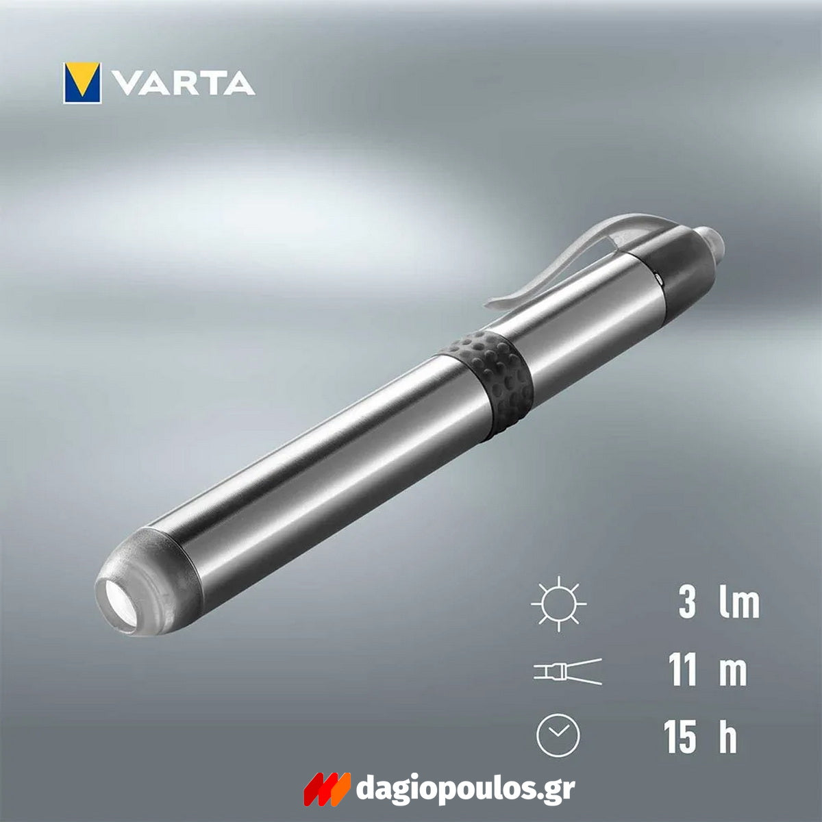 Varta Pen Light Mini Φακός Στυλό Led 3 Lumens