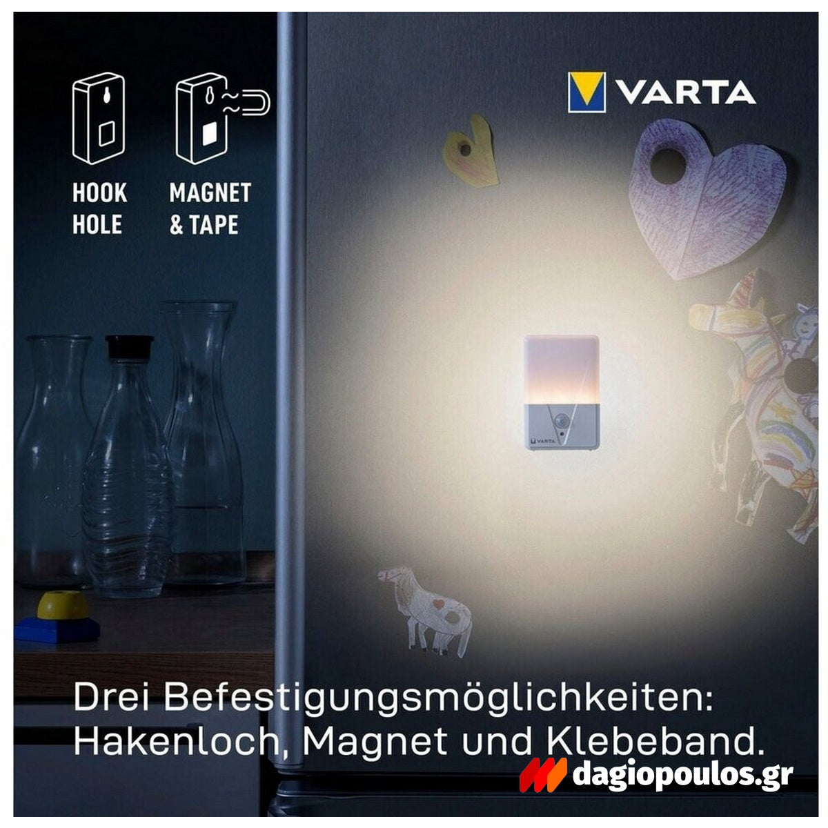 Varta Motion Sensor Night Light Φωτάκι Νυχτός Led Με Αισθητήρα Κίνησης