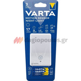 Varta Motion Sensor Night Light Φωτάκι Νυχτός Led Με Αισθητήρα Κίνησης