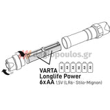 Varta Indestructible F30 Pro Led Φακός Χειρός 650 lumens