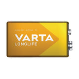 Varta Longlife Αλκαλικές Μπαταρίες Μακράς Διάρκειας 9V Σετ 2 Τεμ