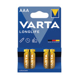 Varta Longlife Αλκαλικές Μπαταρίες Μακράς Διάρκειας ΑAΑ Σετ 4 Τεμ