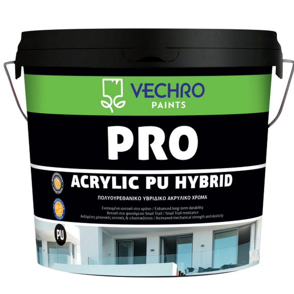 Vechro PRO Acrylic PU Hybrid Υβριδικό Ακρυλικό-Πολυουρεθανικό Ελαστομερές Μονωτικό Χρώμα Εξωτερικής Τοιχοποιίας