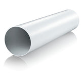 Vents Σωλήνας Πλαστικός Φ125mm x 1000mm ΛΕΥΚΟΣ