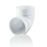 Vents Καμπύλη Γωνία 90° Πλαστική Φ125mm ΛΕΥΚΗ
