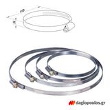 Vents Σφιγκτήρας Σωλήνων Γαλβανιζέ 110-130mm x 9mm