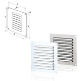 Vents Καπάκι Εξαερισμού Αλουμινίου Με Σήτα 150mm x 250mm ΑΣΗΜΙ