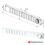 Vents MVMPO Καπάκι Σχάρα Εξαερισμού Αλουμινίου Ρυθμιζόμενο Με Βίδα 370mm x 40mm ΑΣΗΜΙ